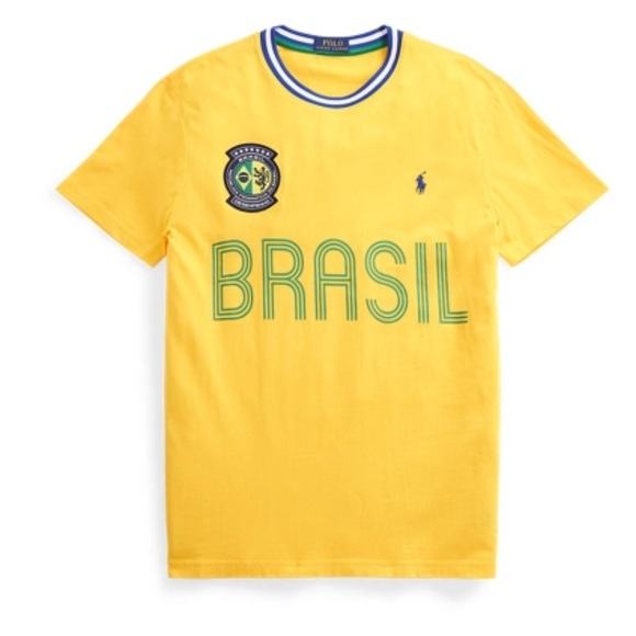 New 🔥 POLO RALPH LAUREN The Custom Slim Brazil T-Shirt - Picture 3 of 3